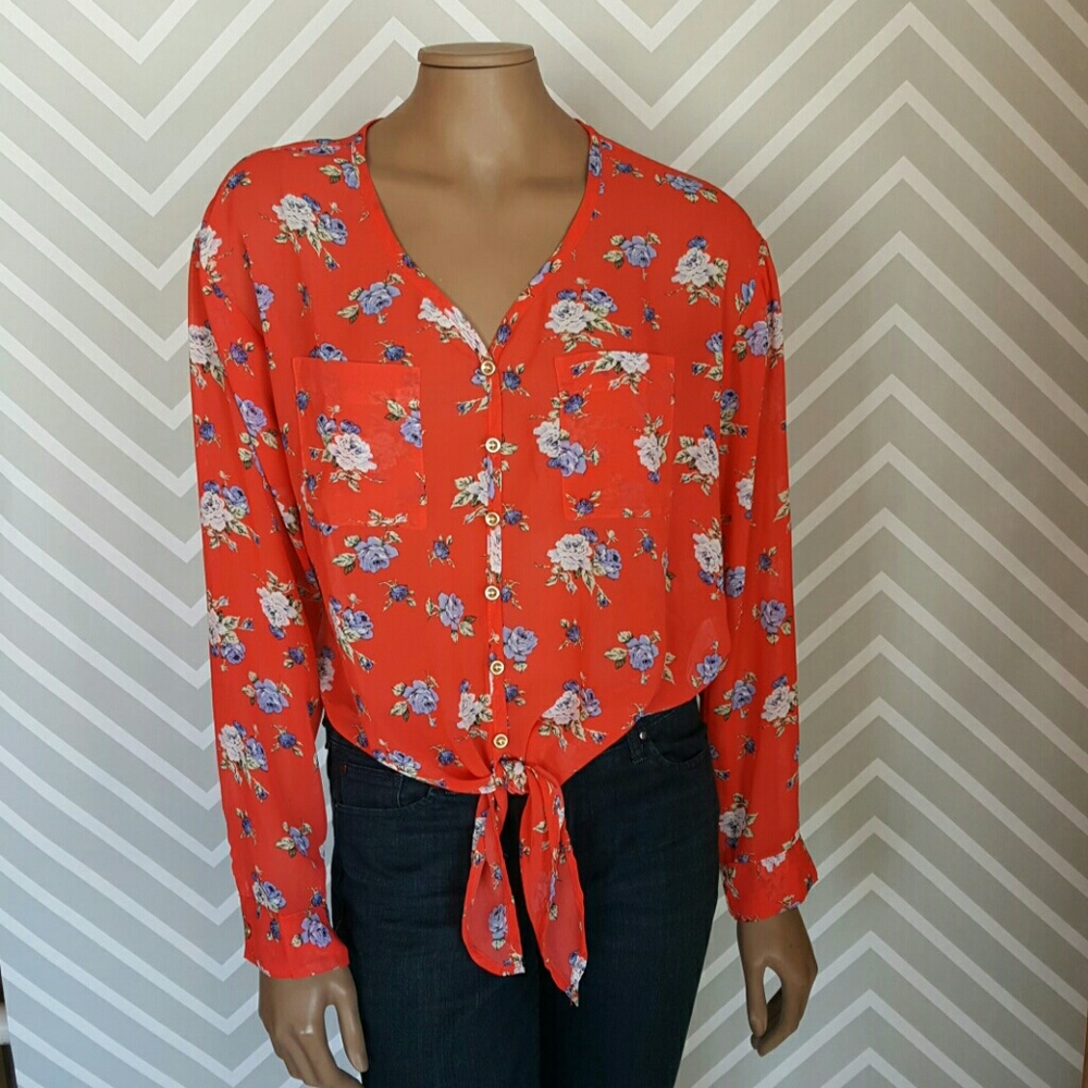 Floral Button Up Blouse