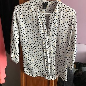 A polka dot blouse