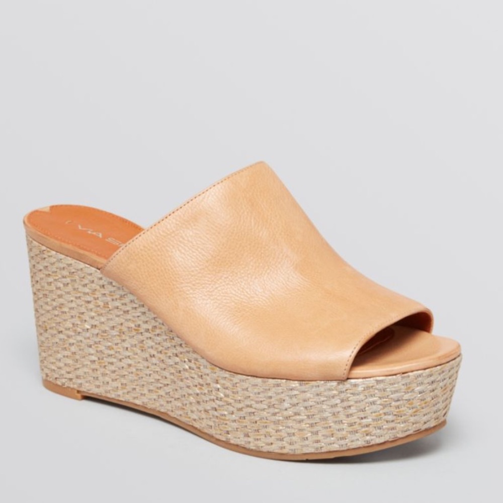 Via Spiga Hale Open Toe Platform Wedges, 8.5