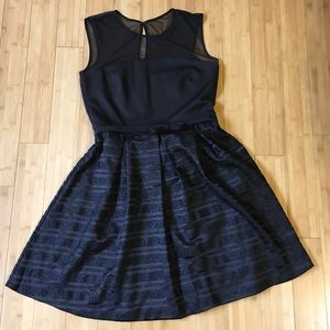 Black fit and flare party dress
