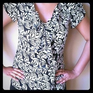 Black and white floral top