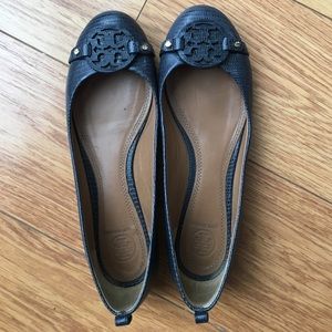 Tory Burch navy flats