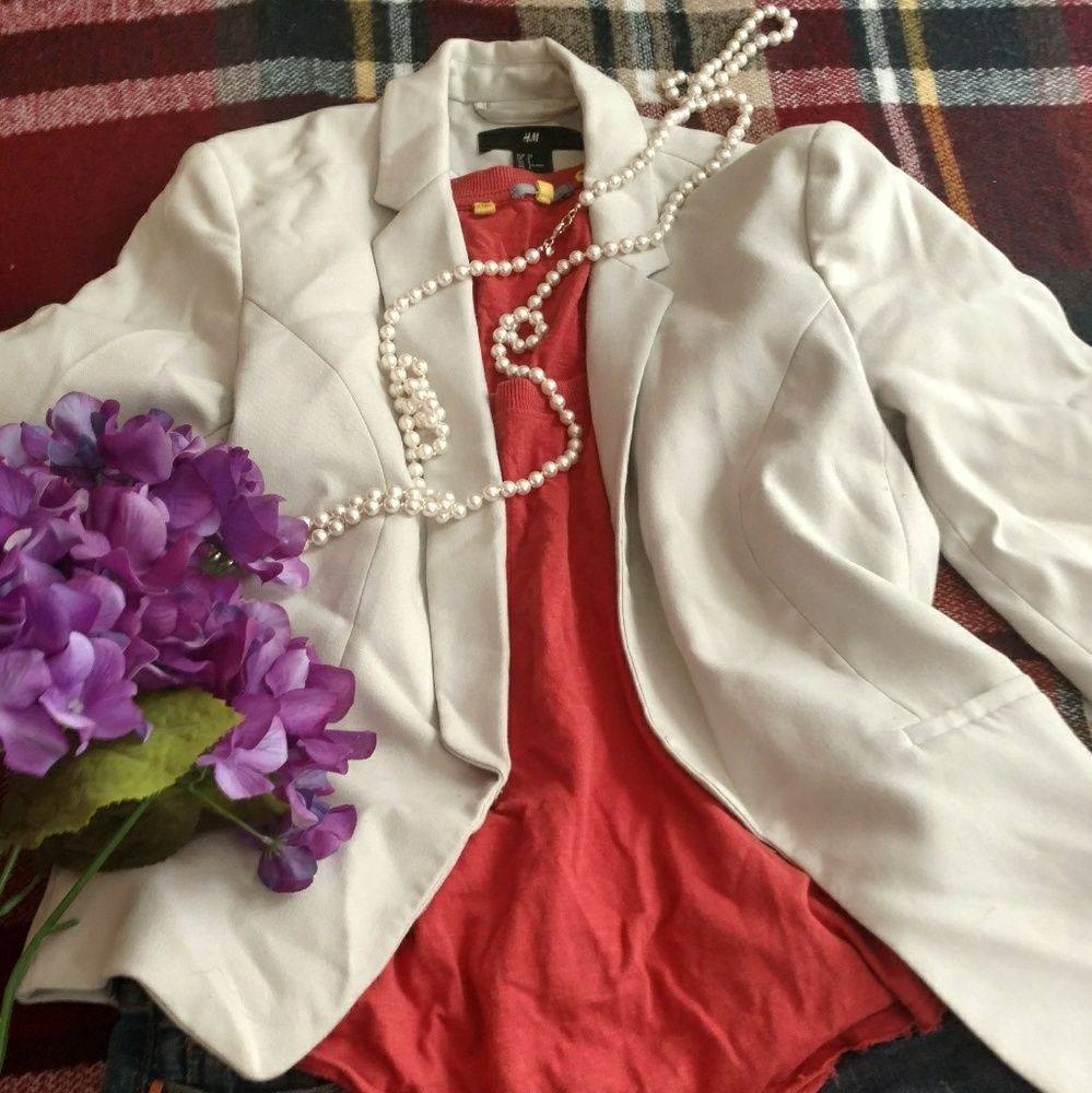 H&M ivory blazer