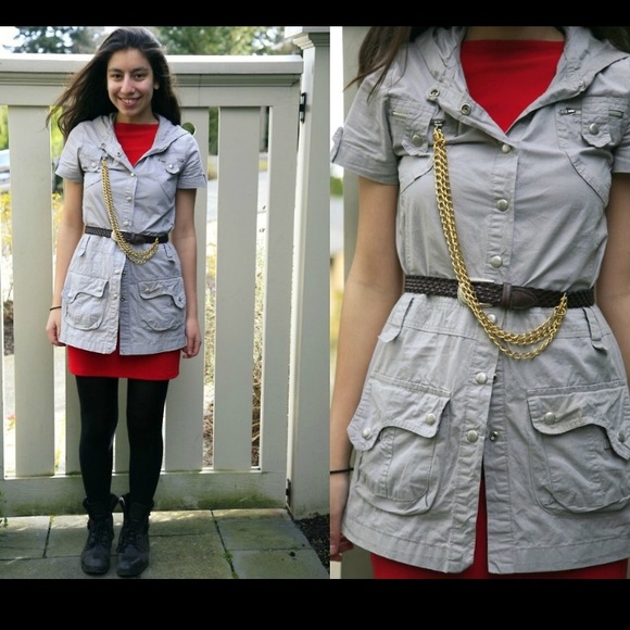 Military-inspired jacket with hood - Picture 4 of 5