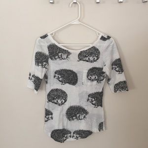 3/4 length porcupine shirt XS