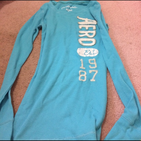 Aeropostale blue long sleeve shirt - Picture 1 of 1