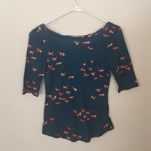 XS fox top from anthropogie