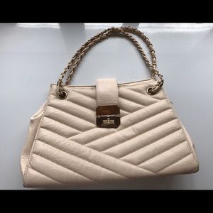 Cream Quilted Purse by Mystique