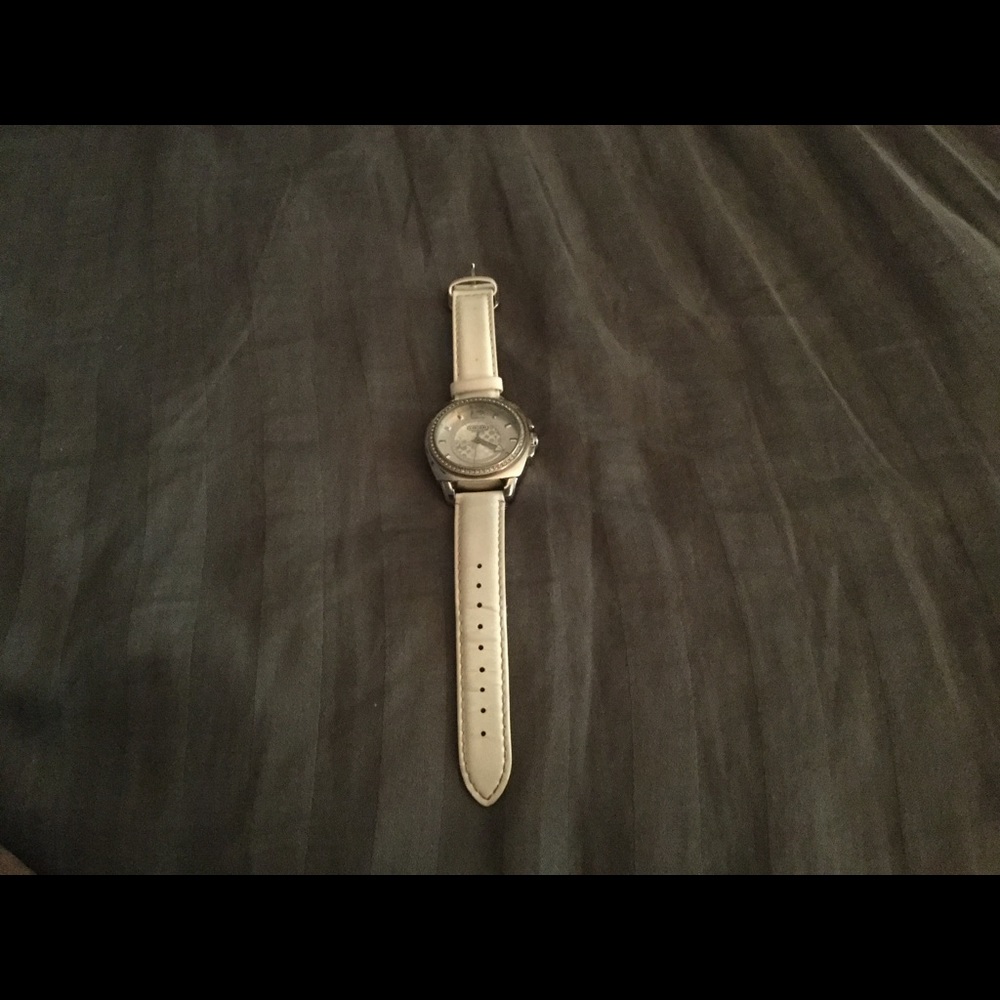 COACH WATCH WHITE BAND