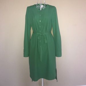 Green shirt dress