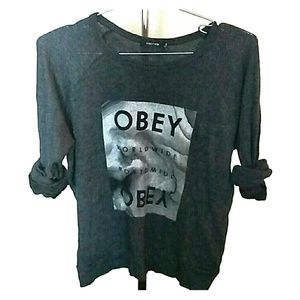 OBEY graphic lightweight sweater