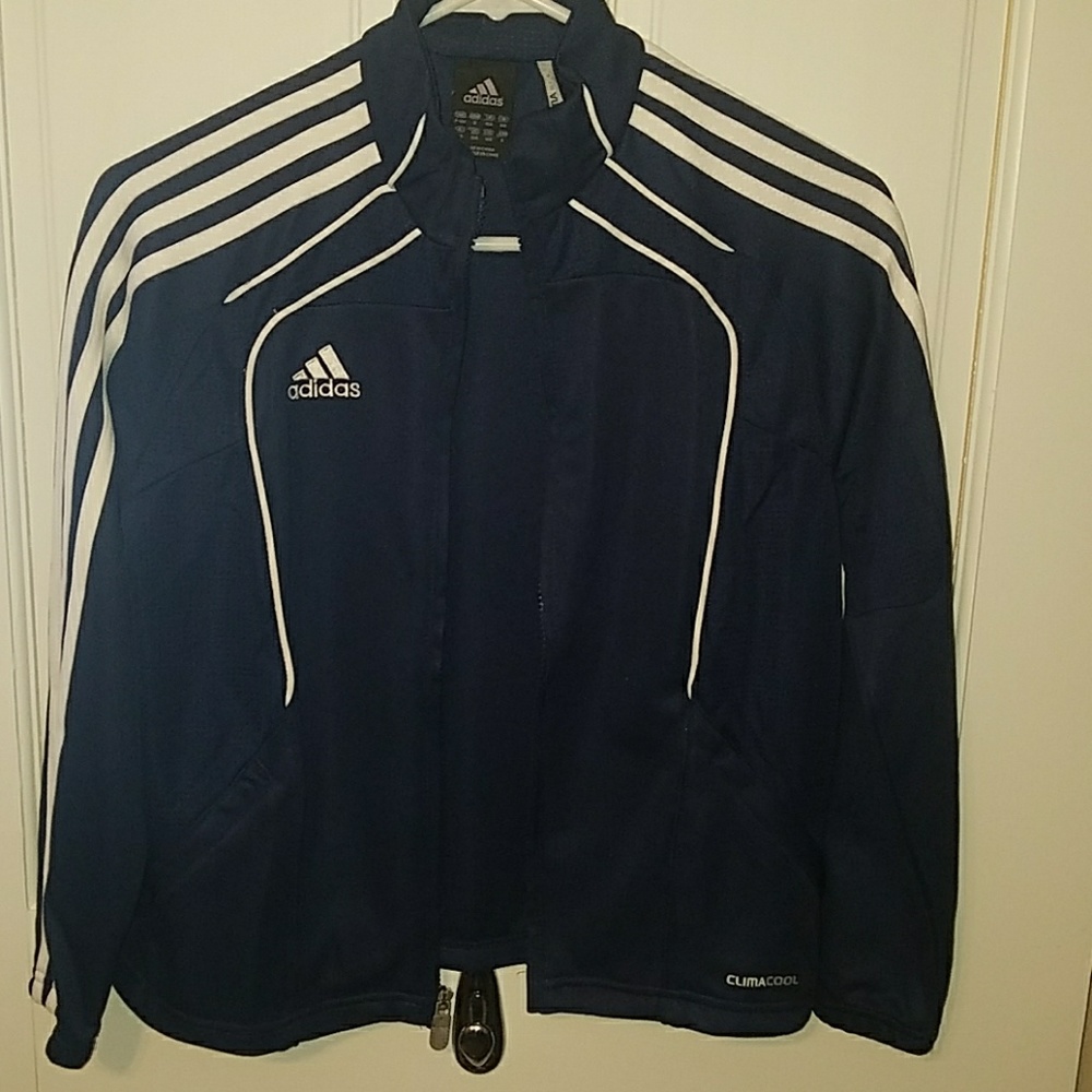 Adidas navy blue jacket size S