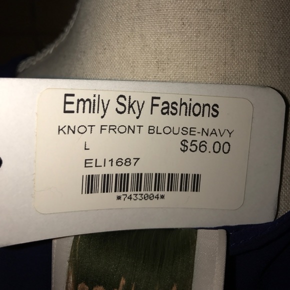 Navy blue blouse - Picture 4 of 4