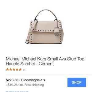 Michael kors small Ava stud top handle satchel