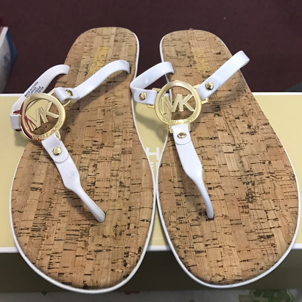 White Michael Kors sandals