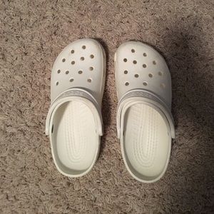 White Crocs like new !