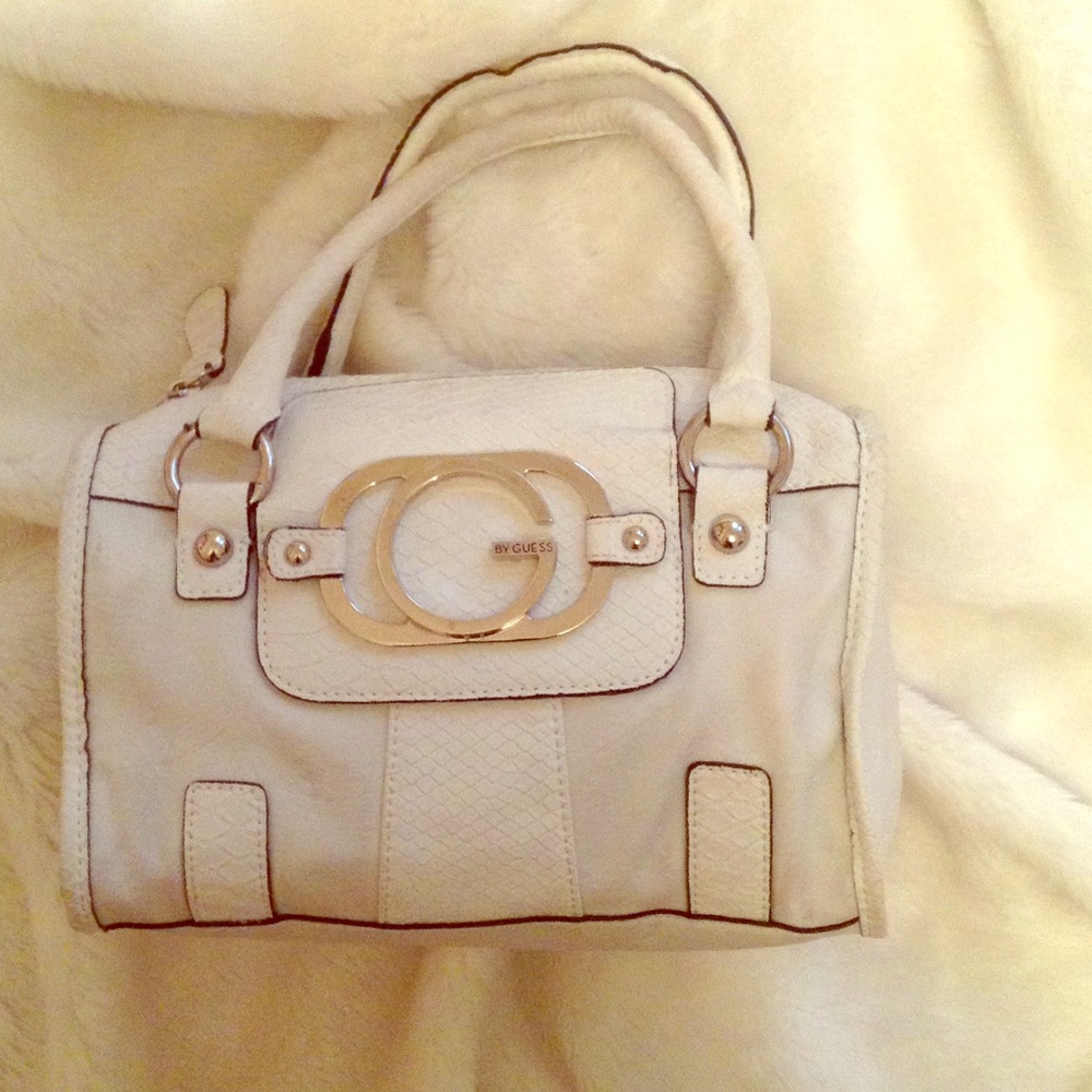Guess White Satchel