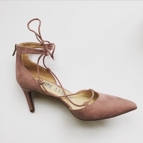 Sam & Libby Omni Ghillie pink mid heel pumps - Picture 3 of 7