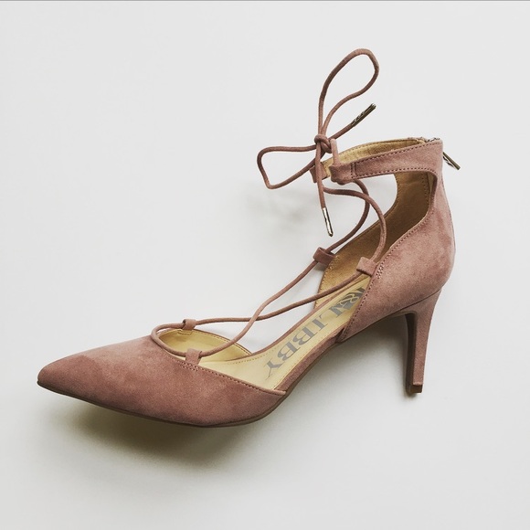Sam & Libby Omni Ghillie pink mid heel pumps - Picture 4 of 7