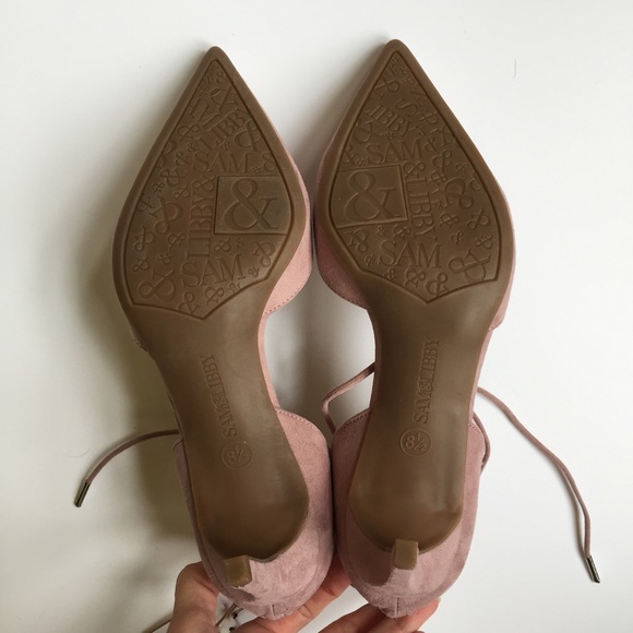 Sam & Libby Omni Ghillie pink mid heel pumps - Picture 6 of 7