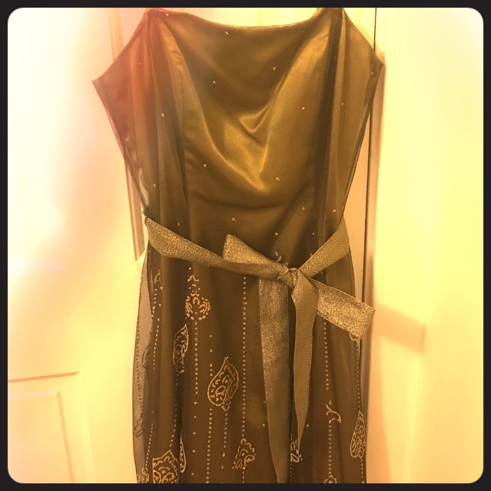 Adrianna Papell Gold Strapless Dress CLOSING SALE