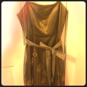 Adrianna Papell Gold Strapless Dress CLOSING SALE