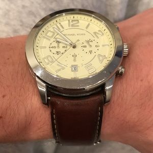 Michael Kors Leather Strap Watch