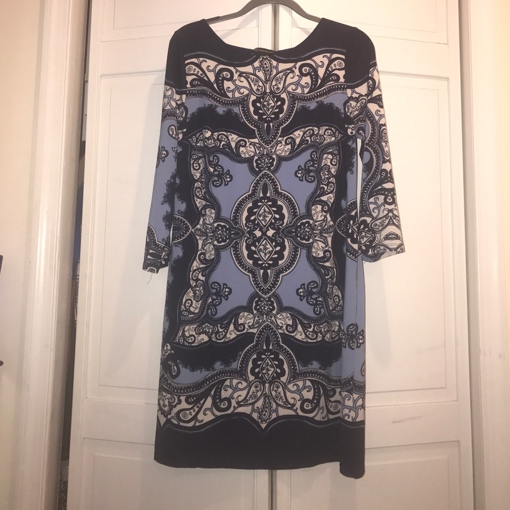 INC International Concepts  blue print shift dress