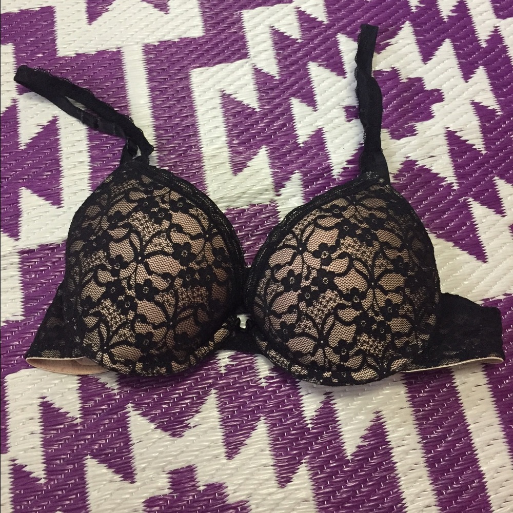 Aerie Black Lace Bridget Bra Sz 34B
