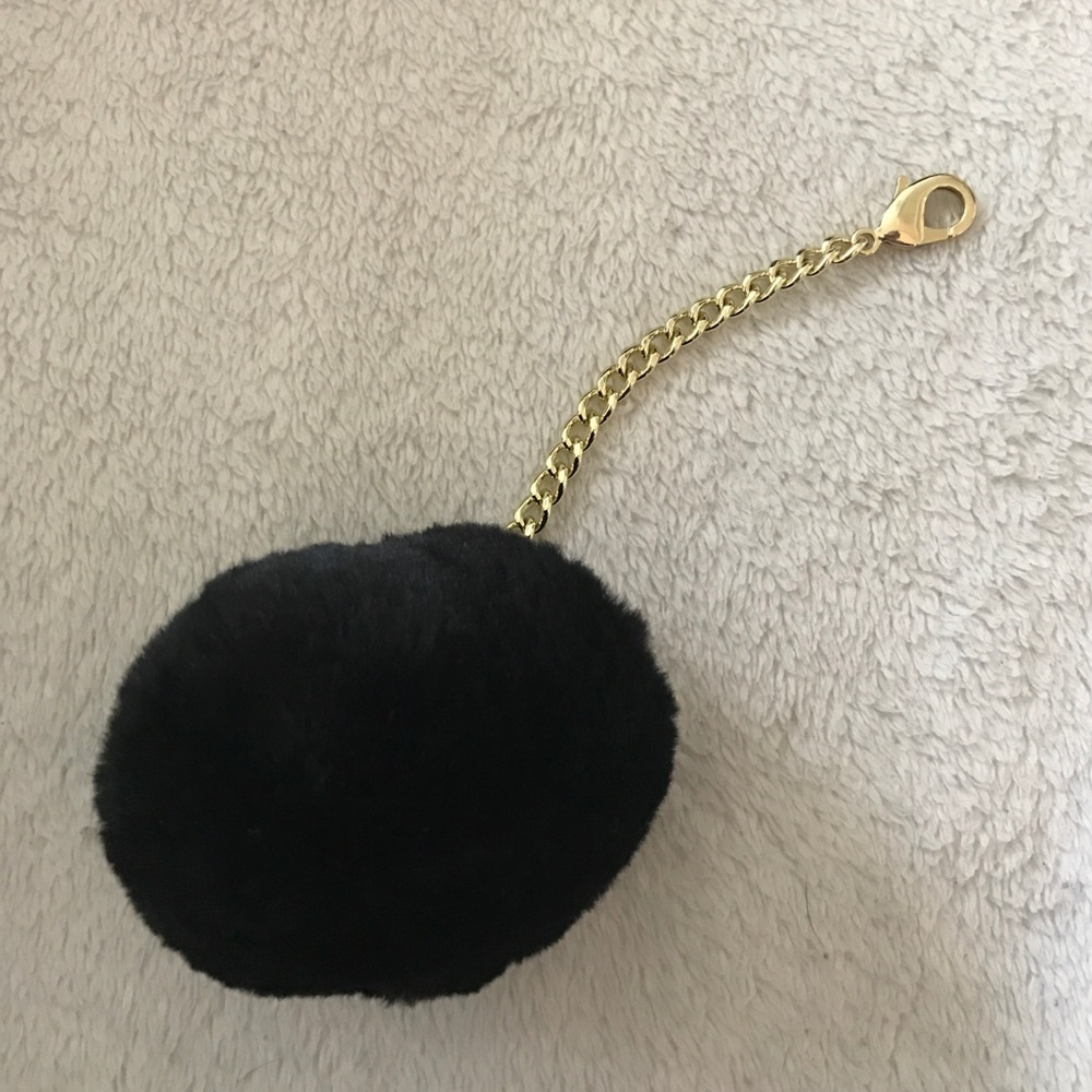 Betsey Johnson poof ball keychain