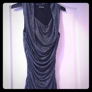 Express Black Shimmer Top