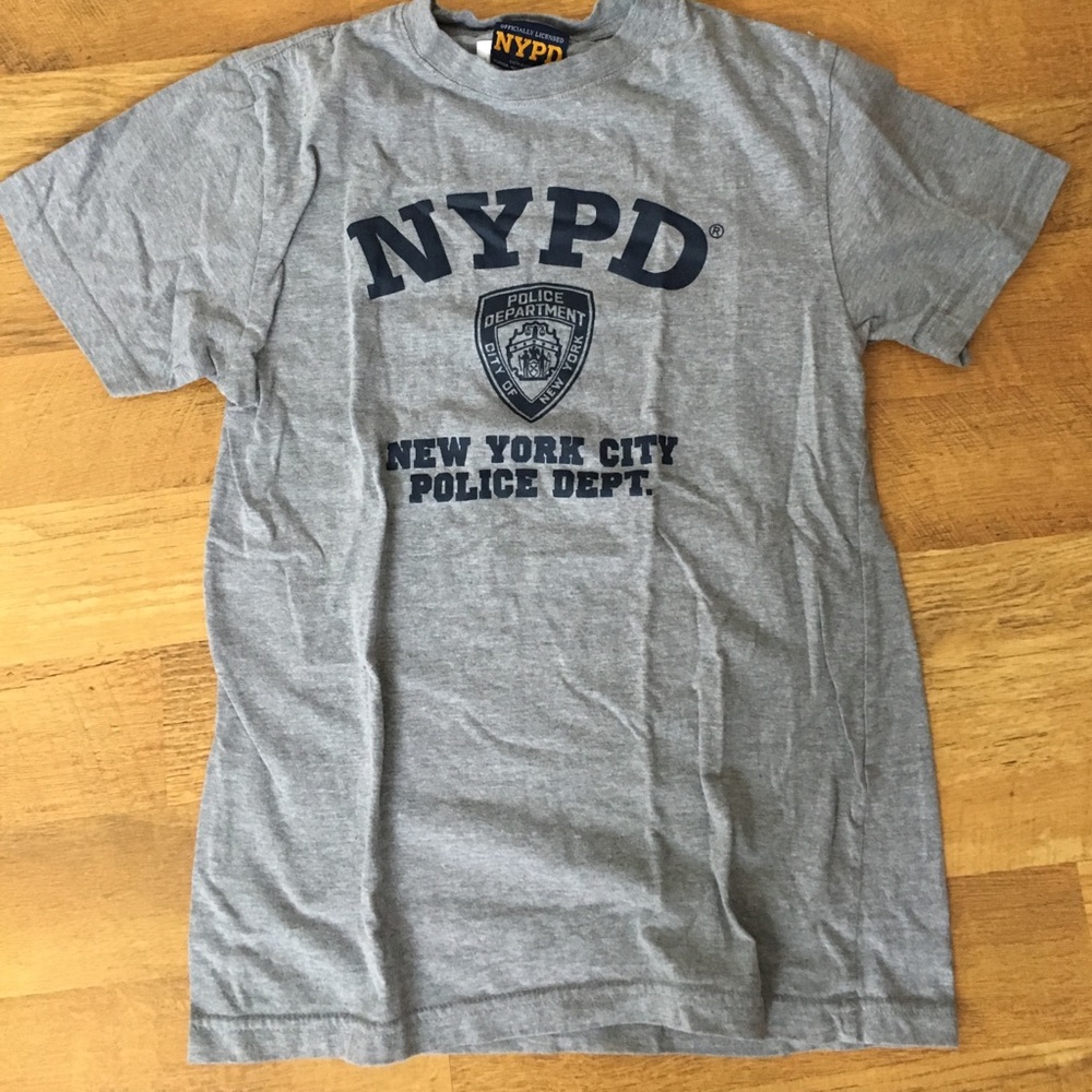 New York Police Department Grey Crewneck T Shirt