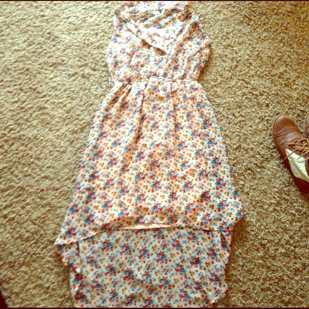 M Floral High-Low Dress