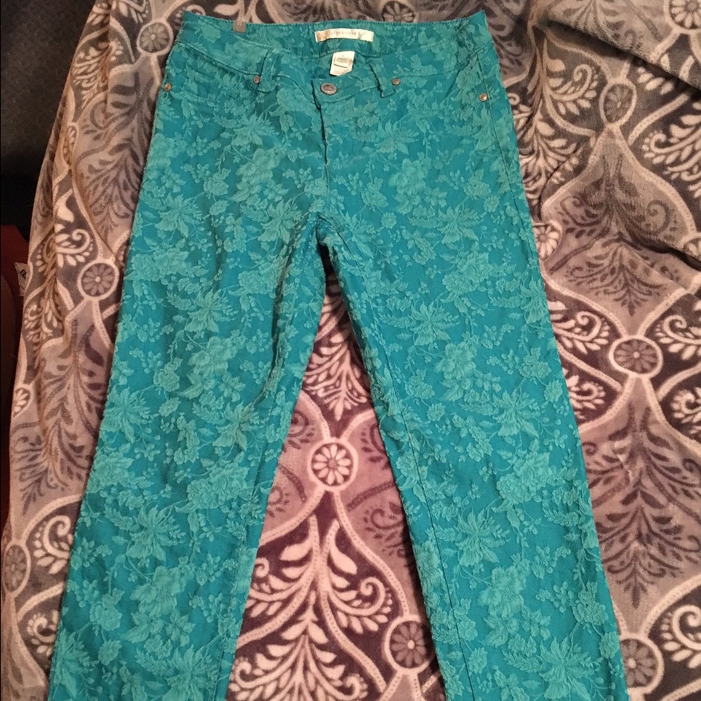 Lauren Conrad floral jeans. Real. Size 10.