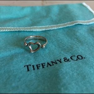 Tiffany & Co Elsa Peretti Open Heart Ring size 4.5