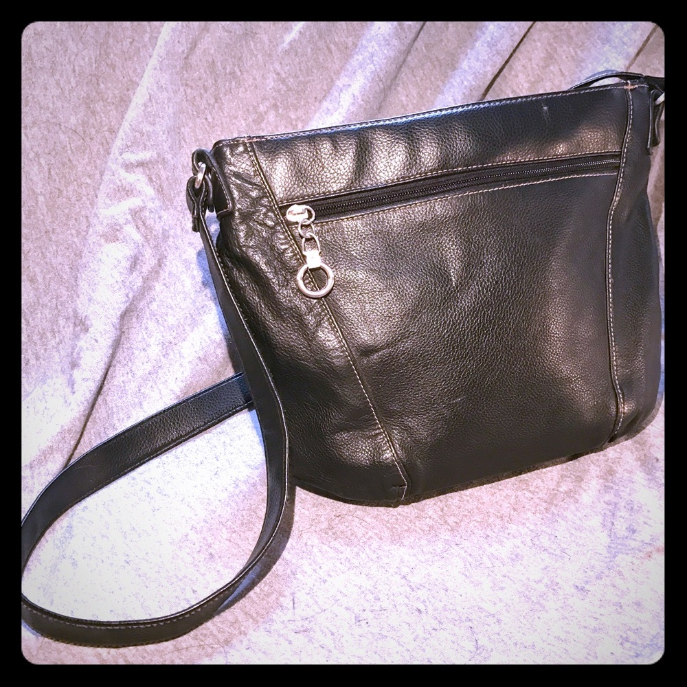 Genuine Leather Black Purse w/ Plenty of Pockets!!