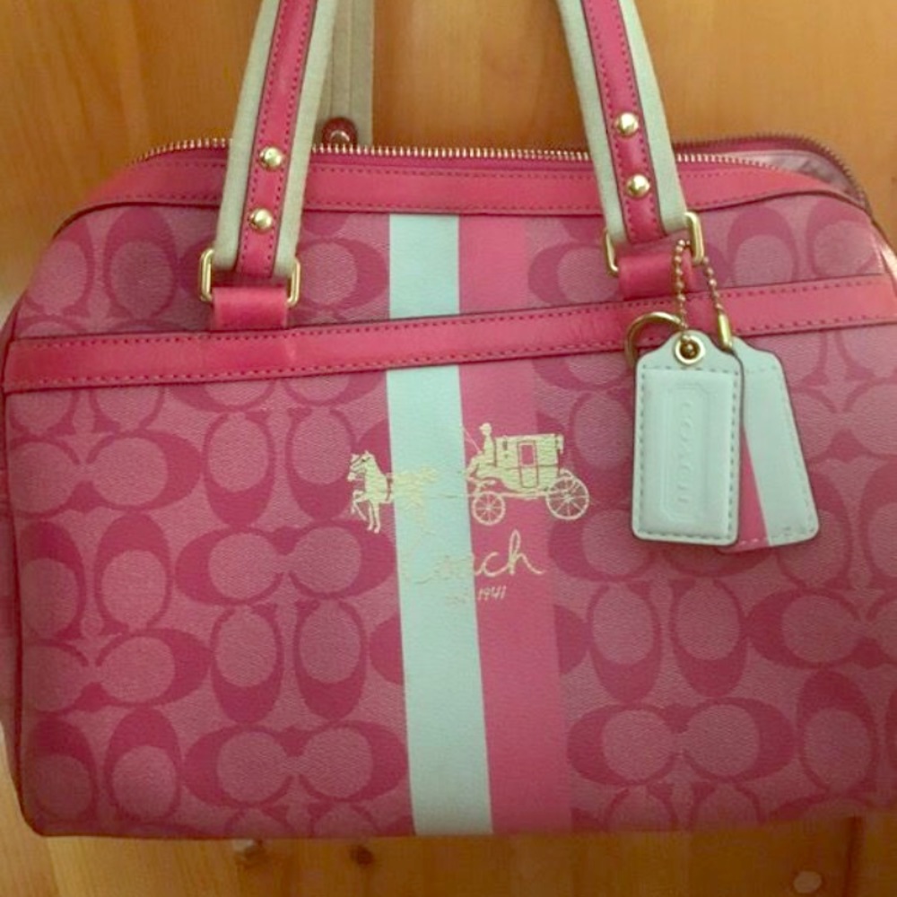 Pink coach purse