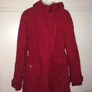 Red winter coat