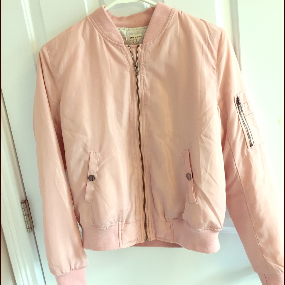 Blush bomber jacket