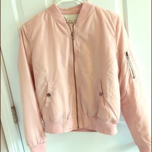 Blush bomber jacket