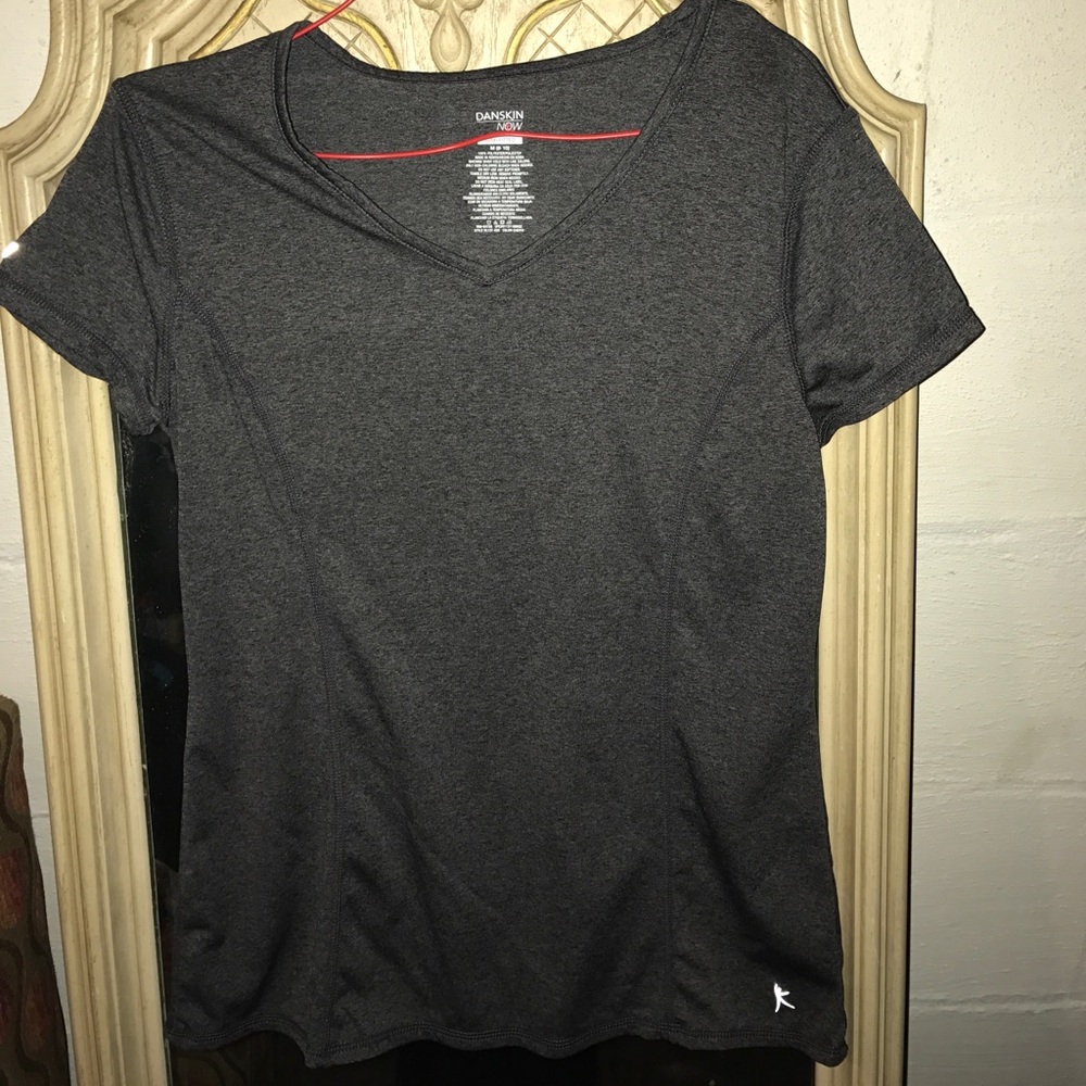 Gray DANSKIN NOW workout T short sleeve