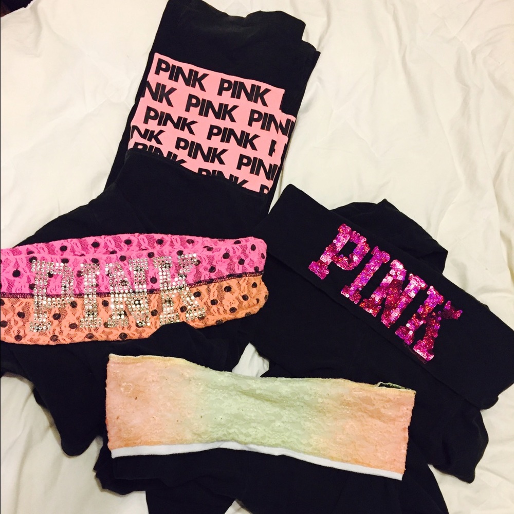 💥price drop💥 4-$40!! Pink Vs long yoga pants