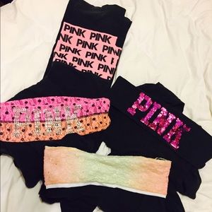 💥price drop💥 4-$40!! Pink Vs long yoga pants