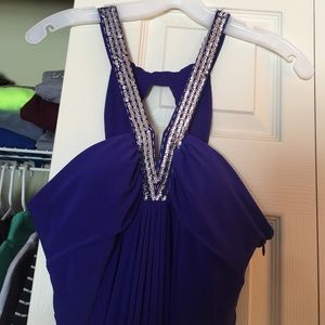 Blue gown prom dress