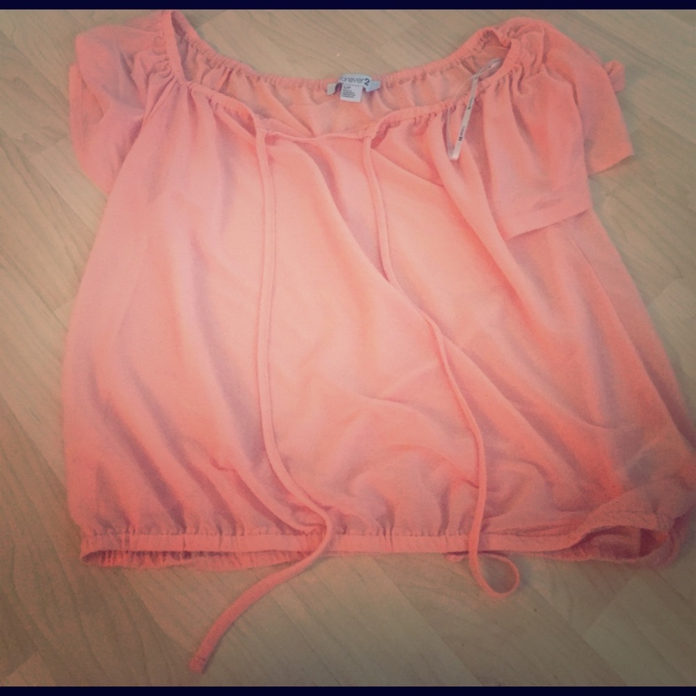 BOGO FREE Juniors forever 21 peach 🍑 top