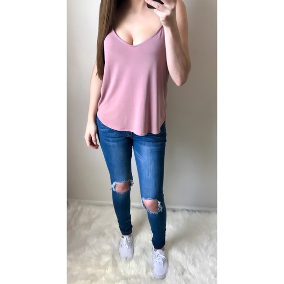 JANE Mauve Softest Tank Top - Picture 3 of 5