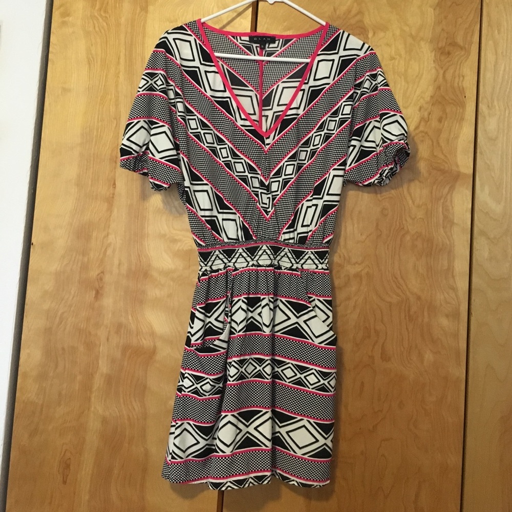 Tribal print dress with pockets