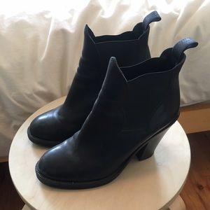Acne black leather Star boots