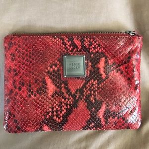 Herve Leger red snakeskin bag