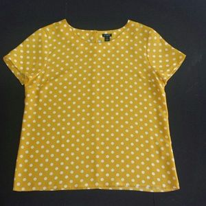 Polka dot blouse from J. Crew
